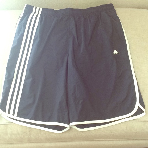 Navy Blue Athletic Adidas Shorts - Picture 1 of 4